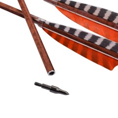 12pcs 30″Archery Carbon Arrows Spine400 Turkey Feather Traditional Bow Shooting