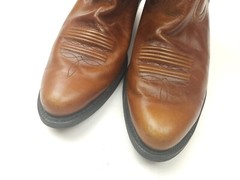ARIAT Mens Leather Western Cowboy Boots Brown Patterned Style #34740 Size 8.5 D