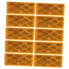 10x Amber Class A 70mmx30mm (2.75″x1.18″) Rectangular Reflector 10X AMBER