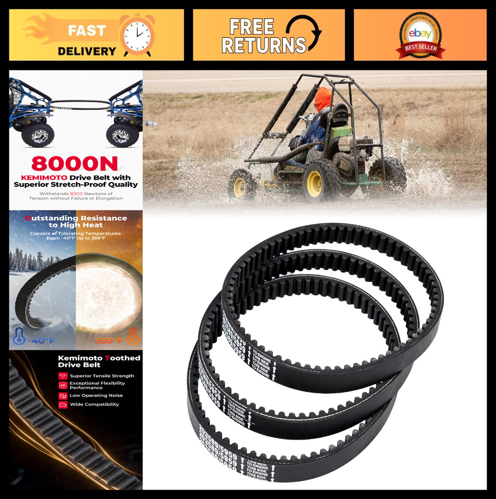 30 Series Go Kart Drive Belt & Torque Converter Set for Coleman, Manco, TrailMas