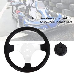 JIANWEI Off-Road Steering Wheel, 300mm PU Foam Ergonomic, Smooth ATV With Holes