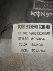 Monster Energy Muscle Monster Lightweight Thermal Long Sleeve Shirt Size 2XL New