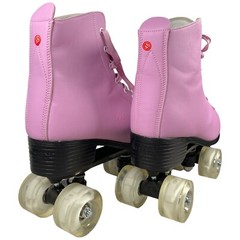 XUDREZ Light Up Roller Skates High-Top Rare Pink Purple Size 45 Carry Bag