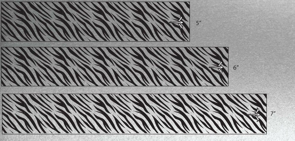 White Water Archery Metallic Silver Background Zebra Print Arrow Wraps 15pc