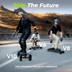Electric Skateboard Longboard 3000W 32 MPH W/ Ambient Light & Remote Control US