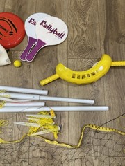 Sportcraft 5 Game Combo Set with Bag, Badminton, Paddleball, Frisbee, Net