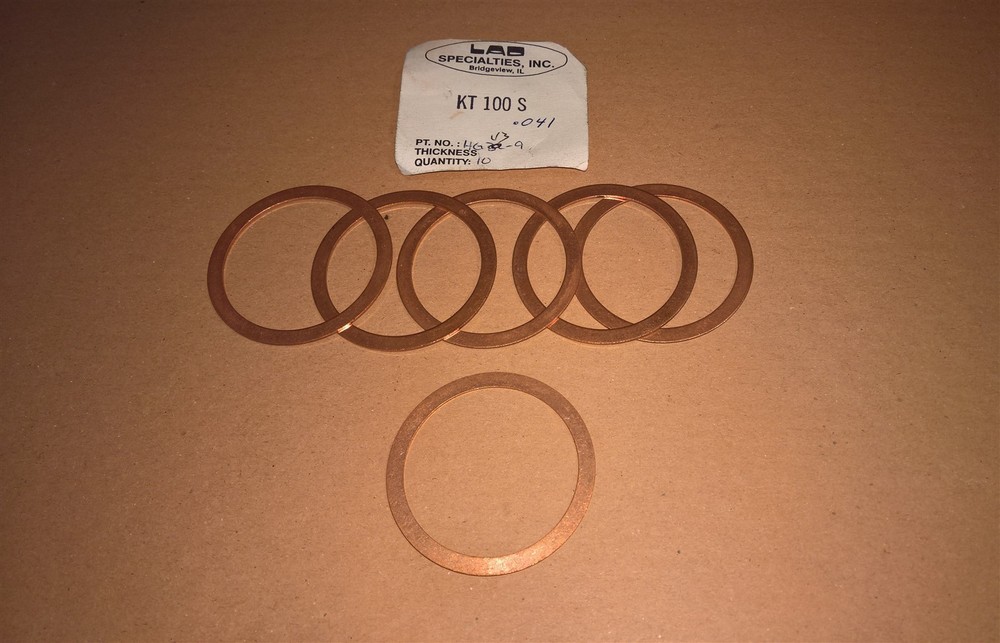 NEW (Qty 6) Yamaha KT100 Kart Copper Head Gasket 53.0mm x 63.5mm x 1.0mm