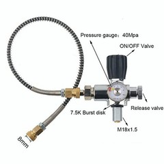 TUXING pcp Air Tank 4500psi 3L/183CI Carbon Fiber HPA Tank with Filling Station