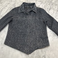 Equestrian Women’s Shirt Small Snap Texture Floral Cotton Blend USA