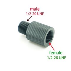 PCP Threaded Fitting Adapter Female 1/2-20 UNF To Male 1/2-28 UNEF HPA Connector