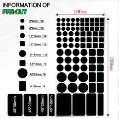 KIWIHUB LED Light Blocking Stickers,Blackout Stickers for Electronic,2 Black
