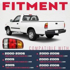 Tail Light Compatible with 2000-2006 Toyota Tundra Regular/Access Driver Left