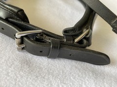 SCHOCKEMOHLE Gently Used PADDED Black FULL Horse BRIDLE~Crank Nose~Crystal Brow