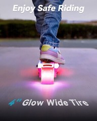 Gyroor KS2 Kids Electric Scooter for 6-12Years with Adjustable Handbar-Pink