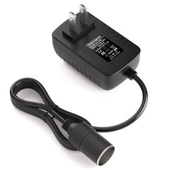 AC to DC Converter 12V 24W Car Cigarette Lighter Socket, 100-240V to 12V 2A A…