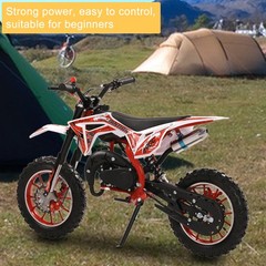 NEW 49cc 2-Stroke Kids Dirt Bike – Gas-Powered Off-Road Mini Motorcycle (Red)