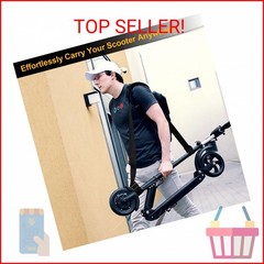 Adjustable Scooter Carry Strap with Quick-Release Plastic Buckles & Anti-Slip Pa