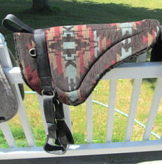TRIPLE E AZTEC SOUTHWEST NEOPRENE & FLEECE BAREBACK PAD WITH STIRRUPS 24″X31″