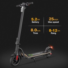ADULT ELECTRIC SCOOTER 5.2AH HIGH SPEED 25KM/H FOLDING ESCOOTER WATERPROOF HOT~