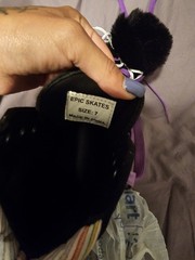 Epic Skates Trailblazer Black/Purple Lace-Up Quad Roller Skates Women’s Size 7