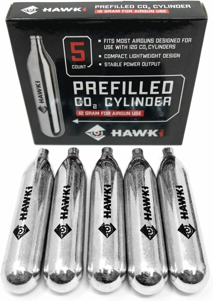 12 Gram CO2 Cartridges for Air Guns, BB Guns, Airsoft Pistols & Paintball Access
