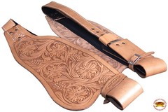 41HS Hilason Leather Saddle Replacement Fender Pair With Hobble Strap Adult