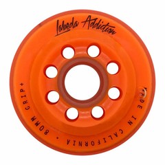 Labeda Addiction Grip Plus Roller Hockey Wheel, 80mm, Orange, Pack of 4