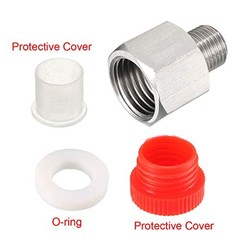 Pipe Fitting Adapter M10-1.0 Male to M14-1.5 Female, Stainless Steel for