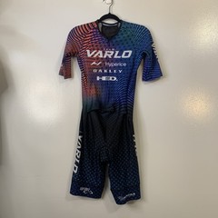 Team Varlo Men’s Comfort Zip Up Mezza Triathlon Suit Multi Color XL