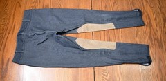 Tailored Sportsman, Trophy Hunter breeches, low/ front, Navy Denim, 30R jean