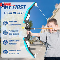 2 Pack Bow and Arrow for Kids, LED Light up Archery Set with 24 Suction Cup Arro