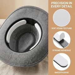 12 Pcs Hat Size Reducer, Self-Adhesive Foam Hat Sizing Black, White,12pcs