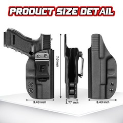 Glock 19 Holster,Forcenter IWB Kydex Holster Compatible with Glock17,19,19X,2…