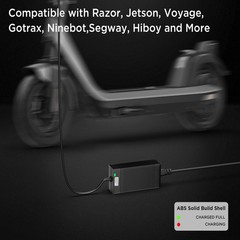 EVAPLUS 54.6V Smart Charger for 48V Lithium All black 5.5mm 1-Prong DC Plug