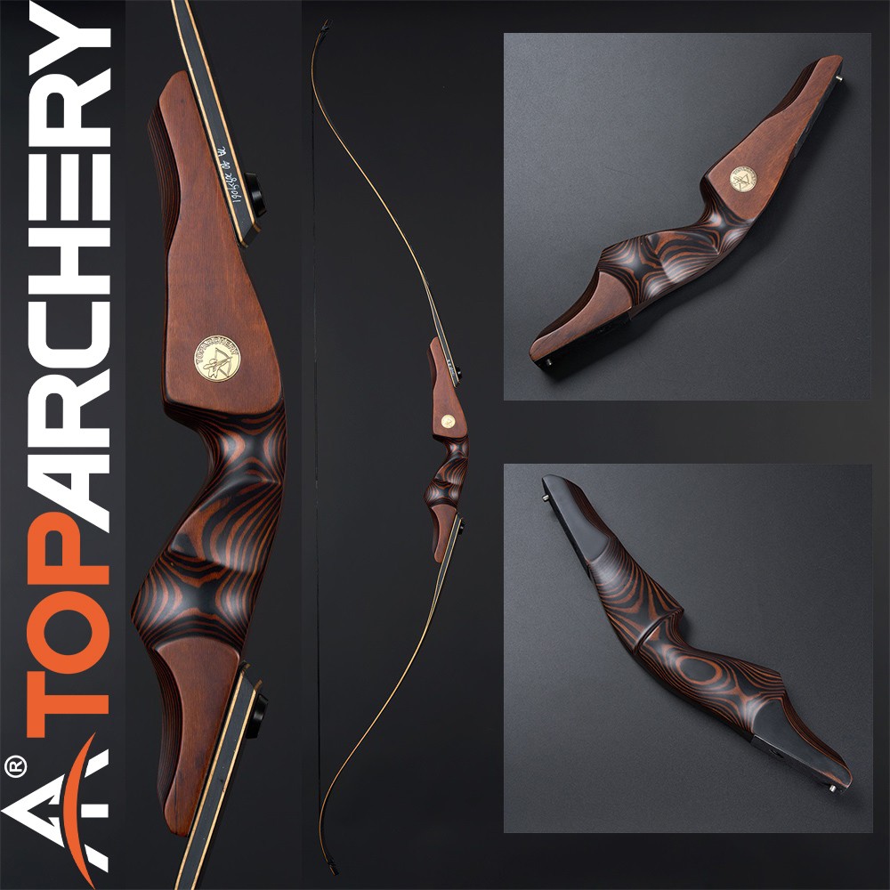30-60LBS Archery 60″ Takedown Recurve Bow Wooden Riser RH for Hunting Target