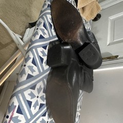 Dan Post Black Leather Western Cowboy Boots Pull-On Pointed Toe