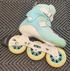 PowerSlide Swell 100 Inline Skates Blue Moon Women’s Size 6.5 EU 37 Used