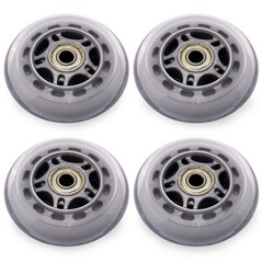BENLIUDH Inline Skate Wheels with Bearings, 3 Inch Roller 3inch-4pcs, Silver