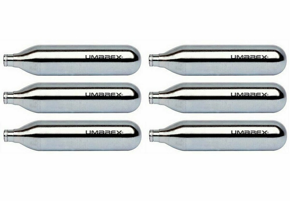 6-Pack Umarex CO2 12 Gram CARTRIDGES Airguns Paintball 2252533