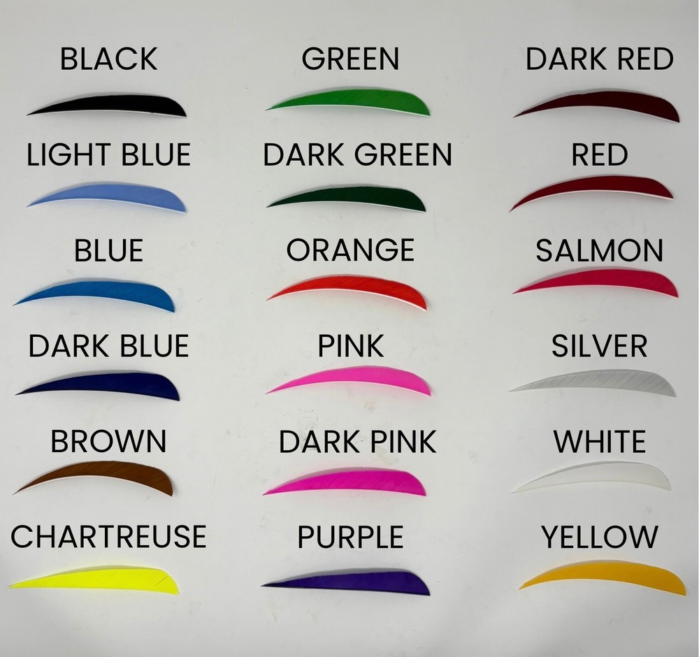 Archery Past 5″ Parabolic Feathers – 12 Pack, RW or LW