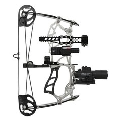 R/LH Archery Mini Compound Bow Arrow Kit Short Axis Bow 15-32lbs 13″Bow Hunting