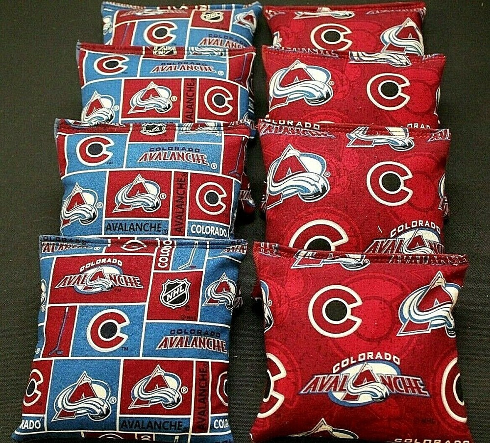 COLORADO AVALANCHE NHL Cornhole Bean Bags 8 ACA Regulation Toss Bags Fan Gift