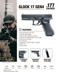 Umarex GLOCK 17 Gen4 Blowback .177 Cal CO2 Air Pistol 2255202