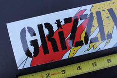 Grizzly Skateboard Grip Tape Rainbow Paint Z65C Original Skateboarding STICKER