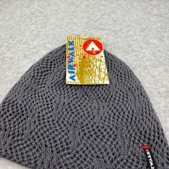 Airwalk Reversible Knit Beanie Gray Striped Logo Teen OSFM NWT