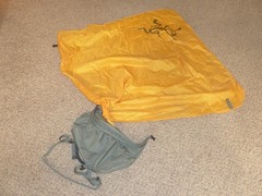 Arc’teryx Ion Rope Bag Lightweight Compact Climbing Tarp Bag Orange & Gray