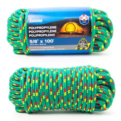 5/8 in. x 100 ft. Diamond Braid Polypropylene Rope, 2 Assorted Colors