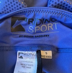 Riding Sport By Dover Saddlery Silicon Riding Tights Pockets Blue Medium