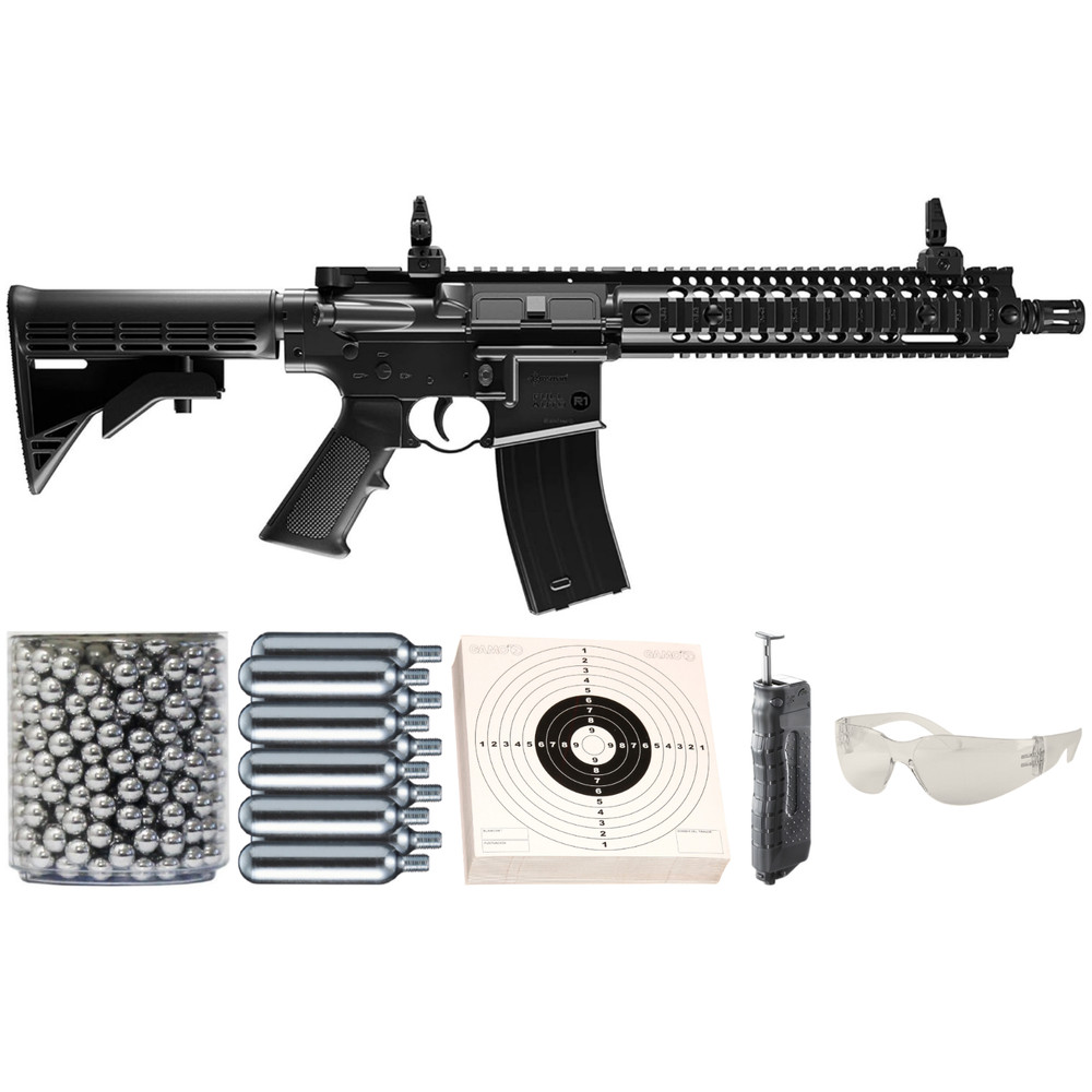 ArmyBoy Crosman R1 CFAR1B Full-Auto CO2 BB Gun Rifle Bundle – Ready-To-Shoot-Kit