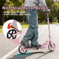 8″ Big Wheels Scooter work load 220LBS Foldable Kick Scooter for Kids 6 up Teens